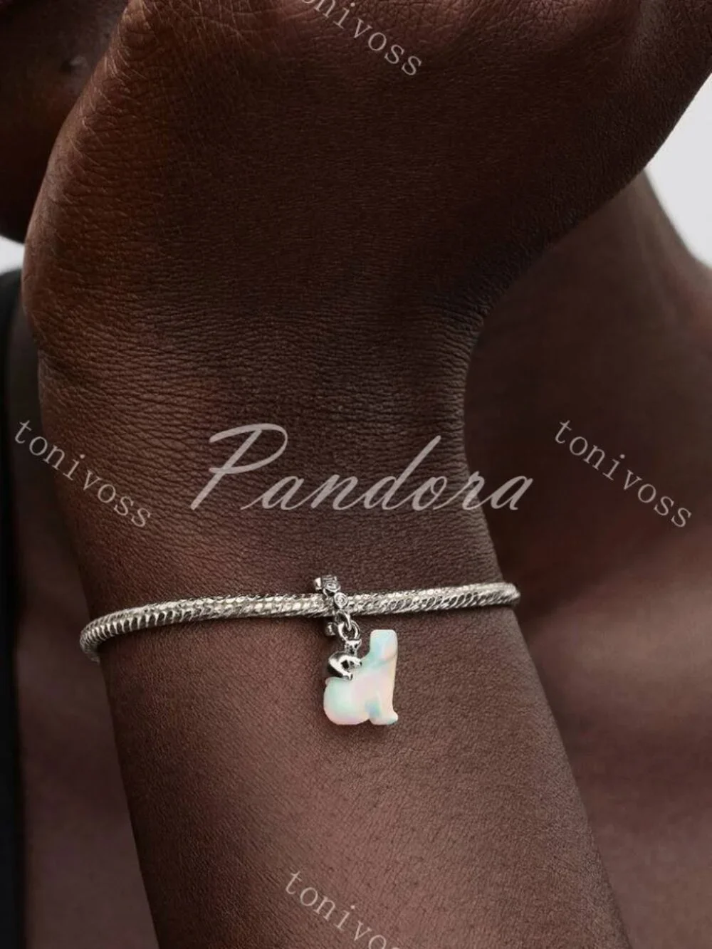 Pandora Polar Bear Mother & Cub Dangle Charm